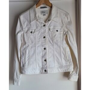 NWoT Levi's Women's Jacket Size L Casual White Cotton Denim